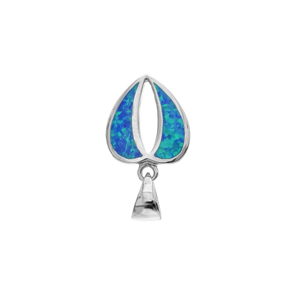 Blue Opal Heart Angel Pendant Sterling Silver 925 Hallmarked All Chain Lengths