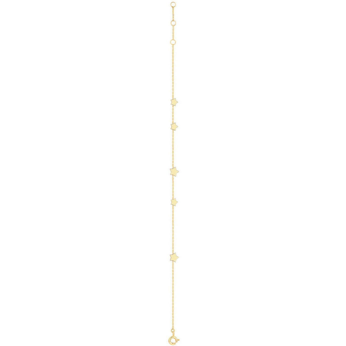 Ladies Star Design Bracelet Solid 9ct Yellow Gold 375 Hallmarked British Made 