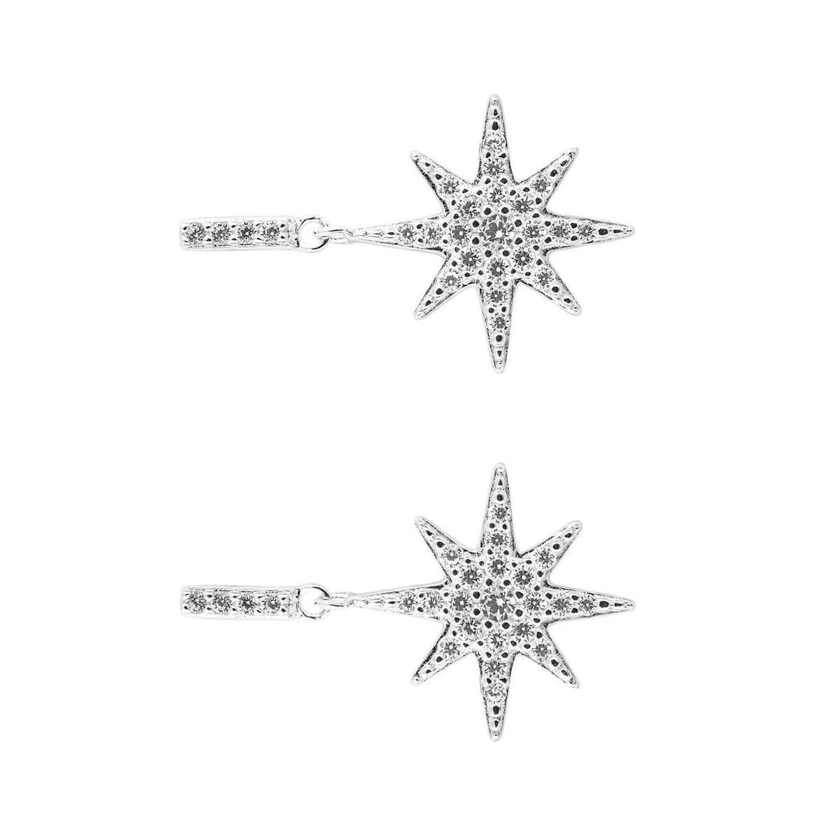 Starburst Drop Earrings Sterling Silver 925 Hallmarked Brand New Boxed