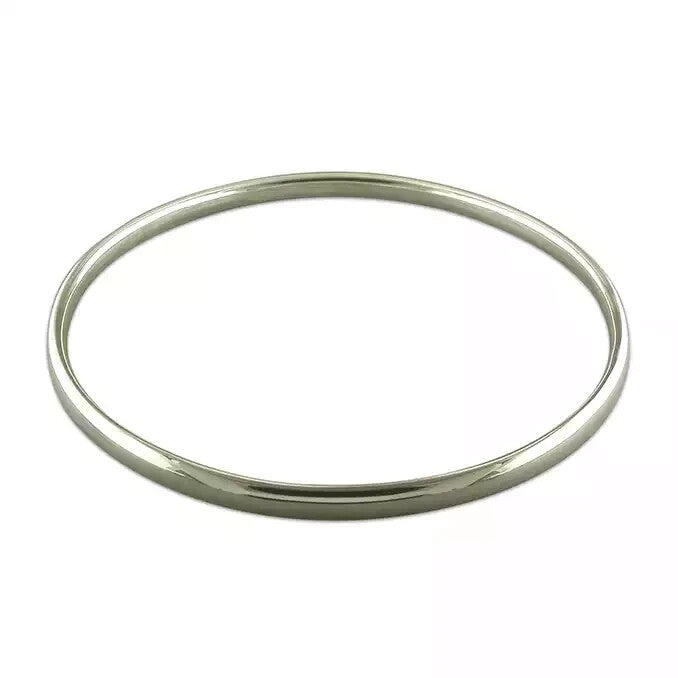 Plain Hollow Slave Bangle Sterling Silver 925 Hallmarked British Made Brand New