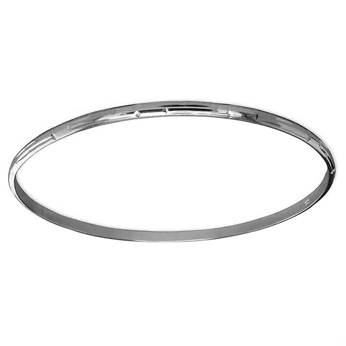 Thin DC Bangle Sterling Silver 925 Hallmarked British Made Brand New