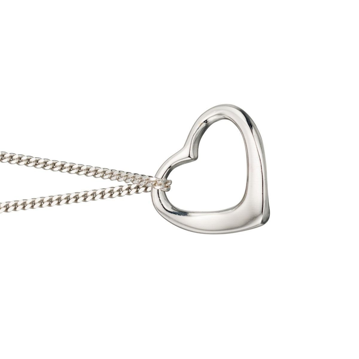 Small Heart Necklace 925 Sterling Silver Hallmarked British Made Brand New