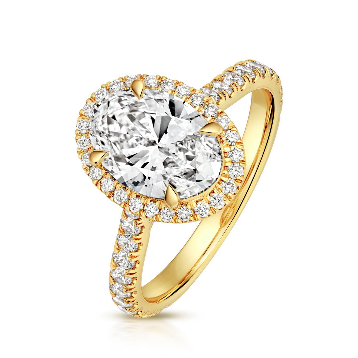 63 Lab-Grown Diamond Engagement Ring 18ct Yellow Gold Hallmarked Sizes J - Q