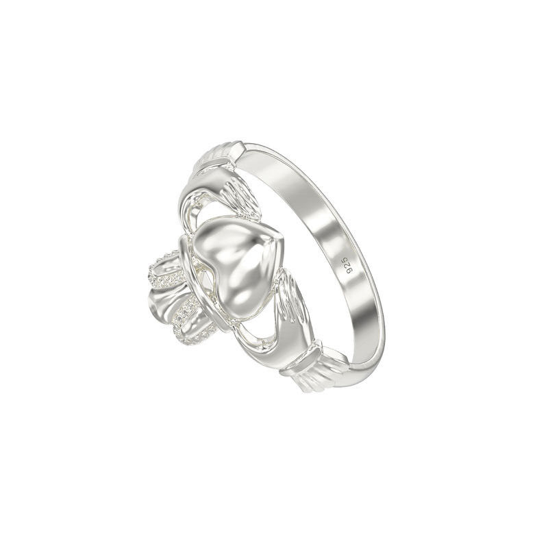 Sterling Silver Claddagh Ring 925 Hallmarked Size J - R British Made Brand New