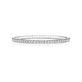 Natural Diamond 18ct White Gold Stretch Bangle 375 Hallmarked British Made