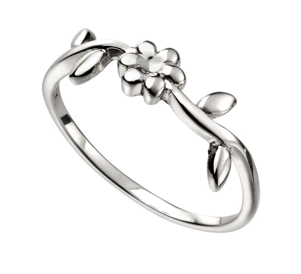 Flower Vine Ring Sterling Silver 925 Hallmarked British Made Brand New