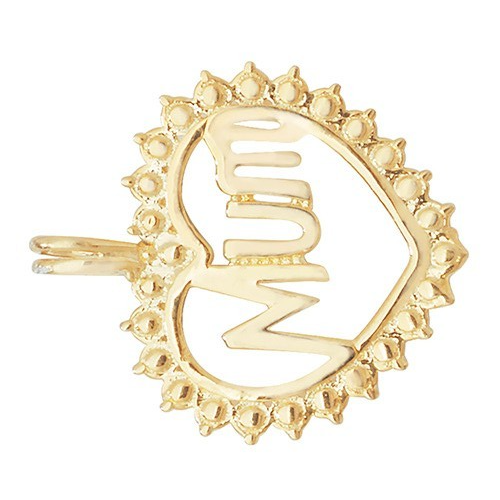 Decorative Mum Heart 9ct Yellow Gold Pendant 375 Hallmarked All Chain Lengths