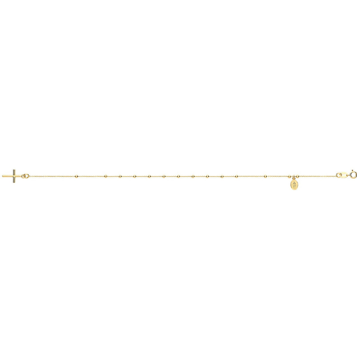 Faith & Grace Cross Necklace and Bracelet Set 9ct Yellow Gold British Made