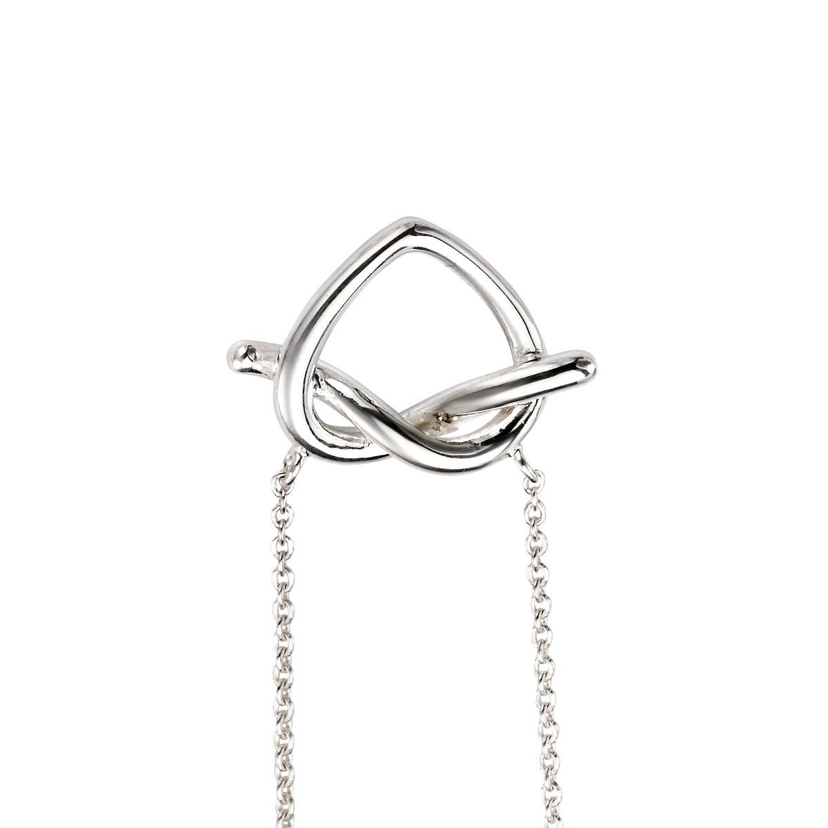 Pretzel Heart Necklace Sterling Silver 925 Hallmarked British Made Brand New