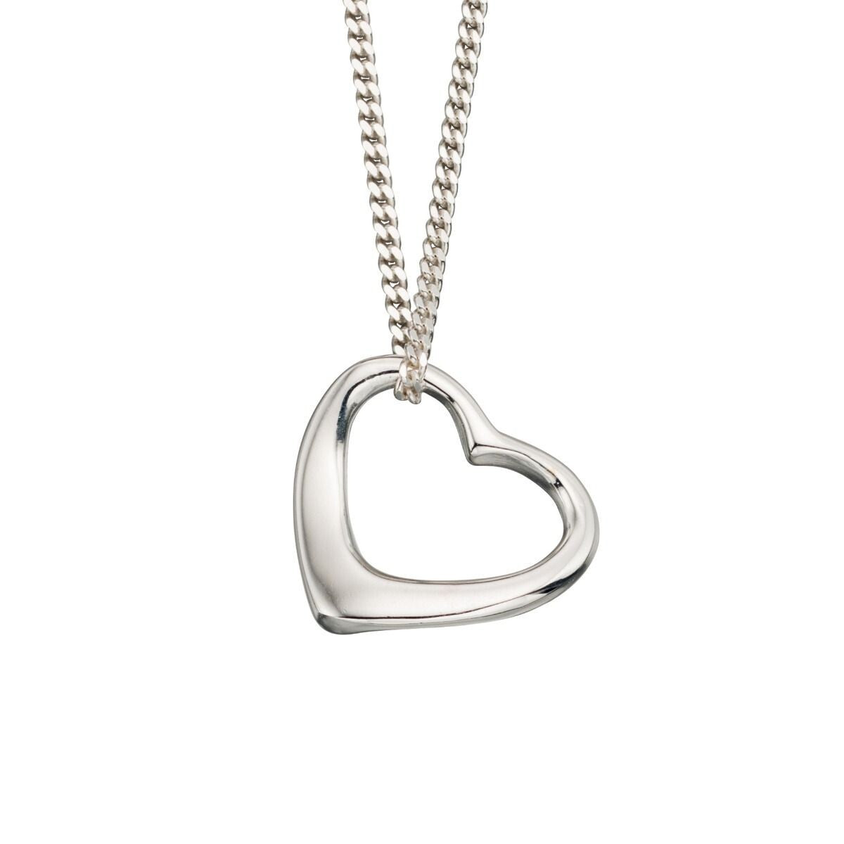 Small Heart Necklace 925 Sterling Silver Hallmarked British Made Brand New