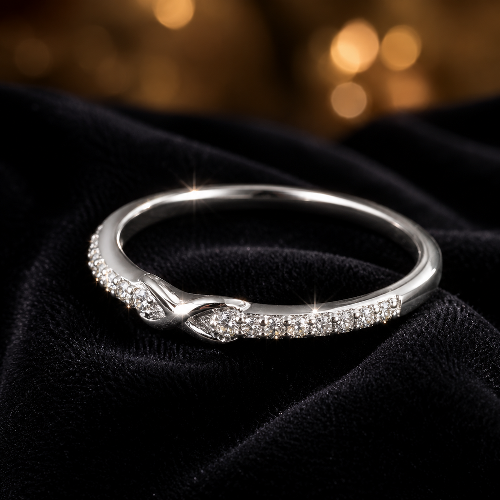 Infinity Eternity Ring Sterling Silver 925 Hallmarked British Made Size M - R