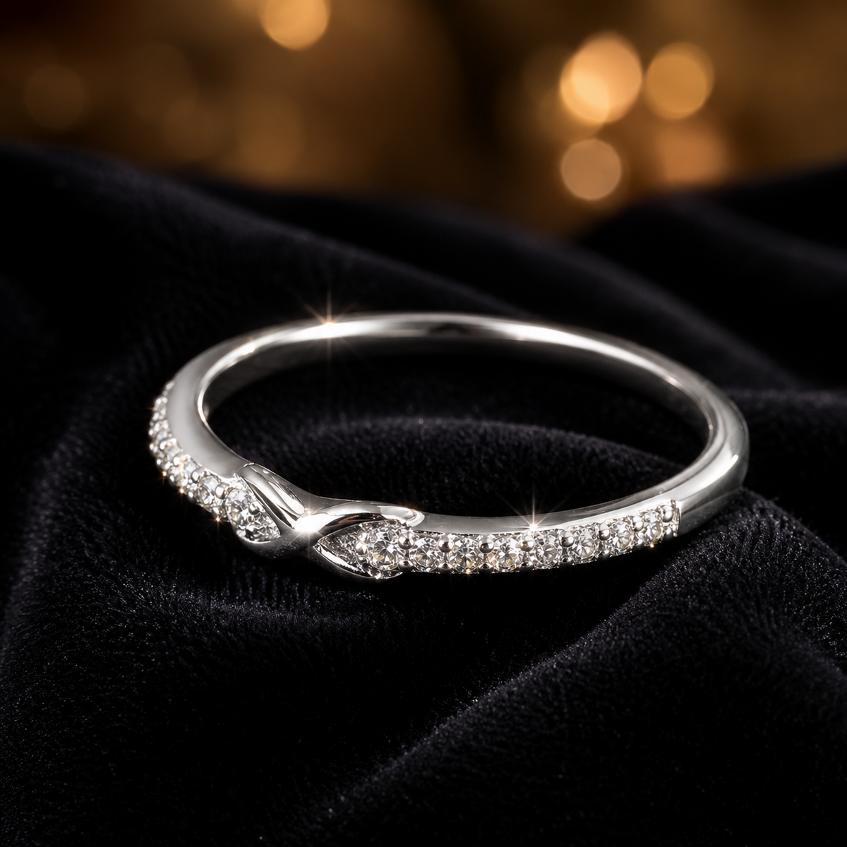 Infinity Eternity Ring Sterling Silver 925 Hallmarked British Made Size M - R