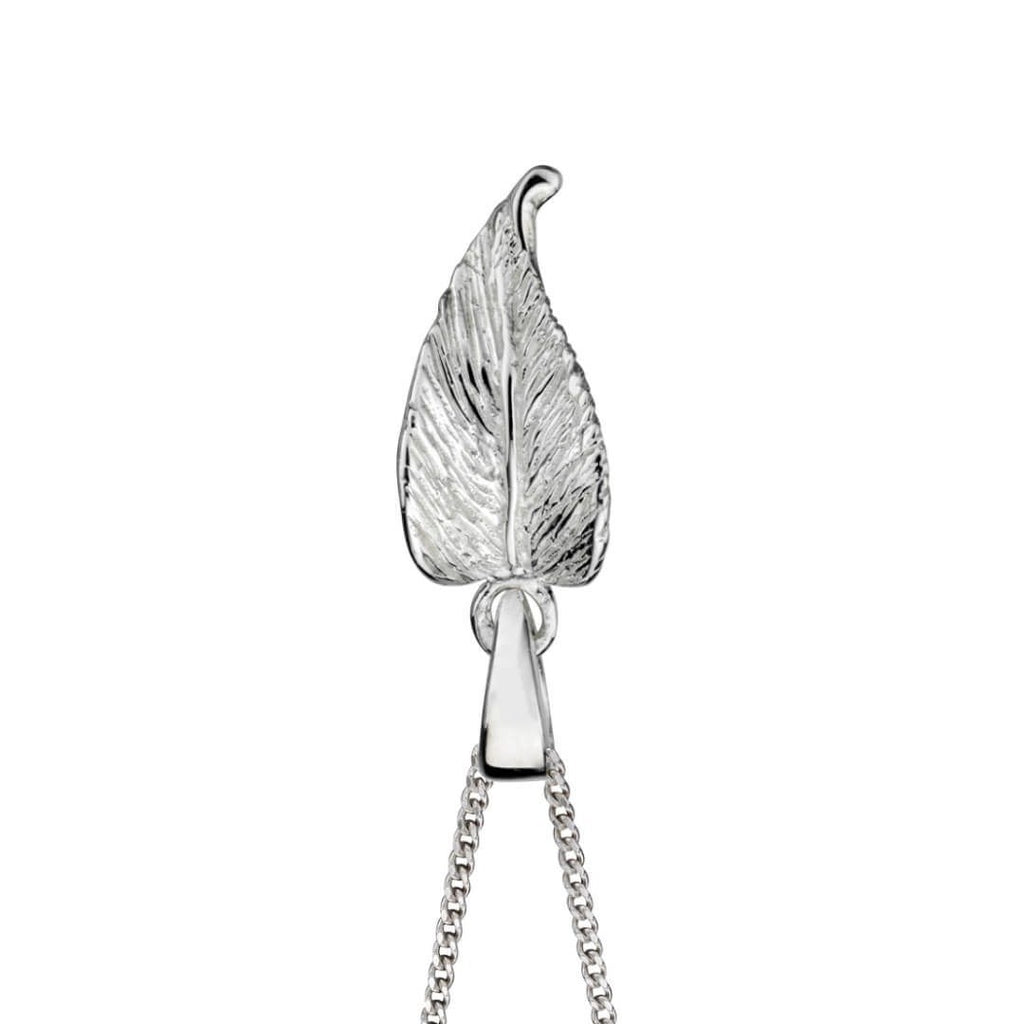 Leaf Drop Pendant Sterling Silver 925 Hallmarked All Chain Lengths British Made