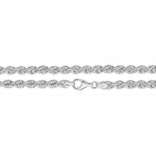 Sterling Silver Roped Bracelet British Made 925 Hallmarked 8" Weight 17.2g