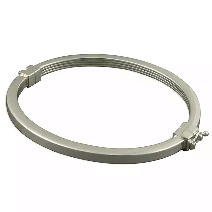 Ribbed Hinge Bangle Sterling Silver 925 Hallmarked British Made Brand New