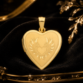 Wing Heart 9ct Yellow Gold Locket 375 Hallmarked All Chain Lengths