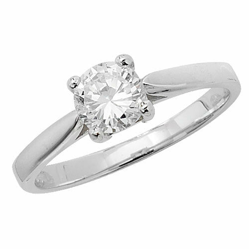 Sterling Silver Solitaire Ring Engagement Gemstone 925 Hallmarked Size J - U