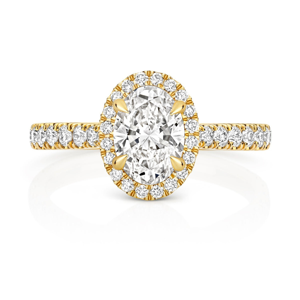 55 Lab-Grown Diamond Engagement Ring 18ct Yellow Gold Hallmarked Sizes J - Q