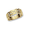 Celtic Wedding Ring 9ct Yellow Gold Hallmarked Sizes J - S British Made