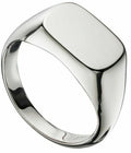 Sterling Silver Gents Ring Plain Signet Hallmarked Sizes Q - Z