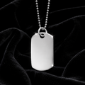 Engravable Dog Tag Pendant Sterling Silver 925 Hallmarked All Chain Lengths