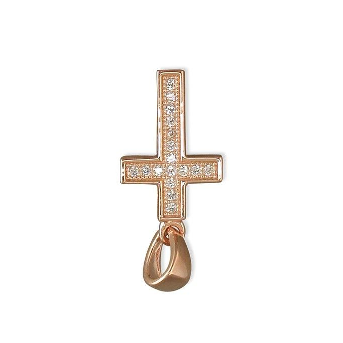 Micro Set Cross Rose Gold Plated Hallmarked All Chain Lengths Brand New