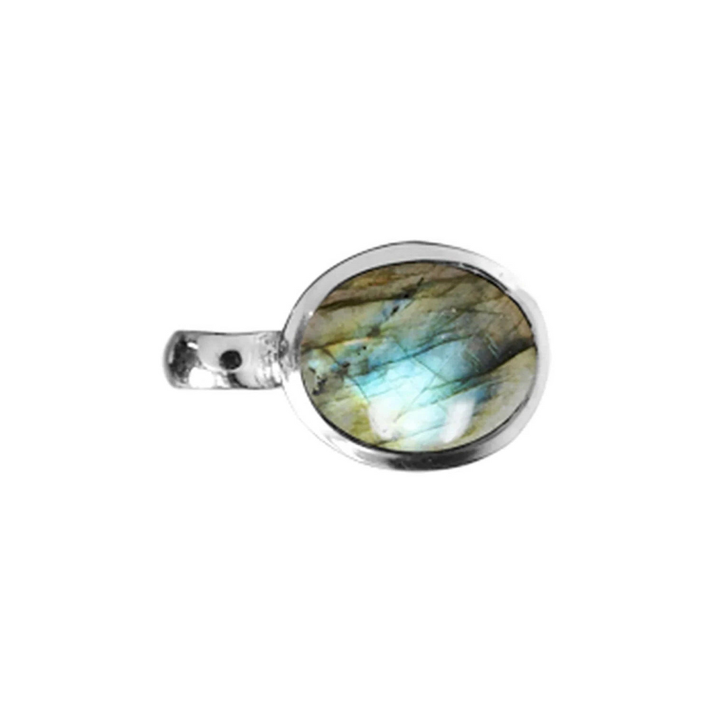 Oval Labradorite Pendant Sterling Silver 925 Hallmarked All Chain Lengths