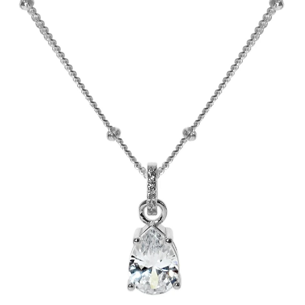 Statement Teardrop Necklace Solid Sterling Silver 925 Hallmarked British Made