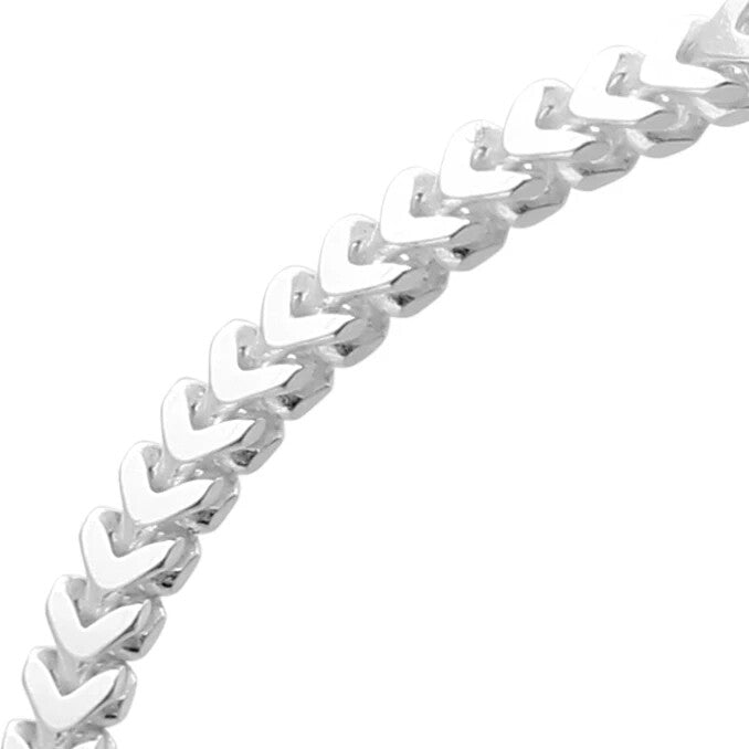 Gents DC Franco Chain Solid Sterling Silver British Made 925 Hallmarked