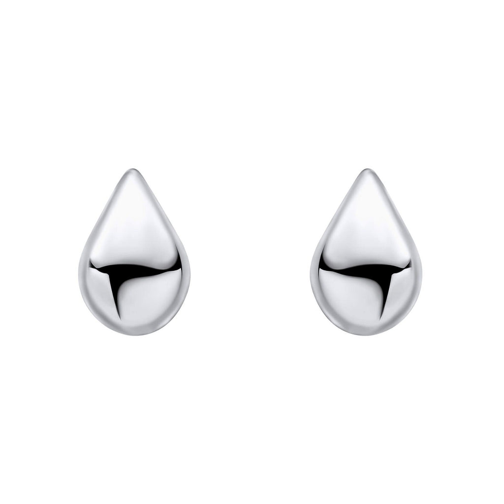 Statement Teardrop Stud Earrings Sterling Silver 925 Hallmarked Brand New Boxed