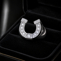 Men's Horse Shoe Ring Sterling Silver Engagement Gents 925 Hallmark Sizes Q-Z+2