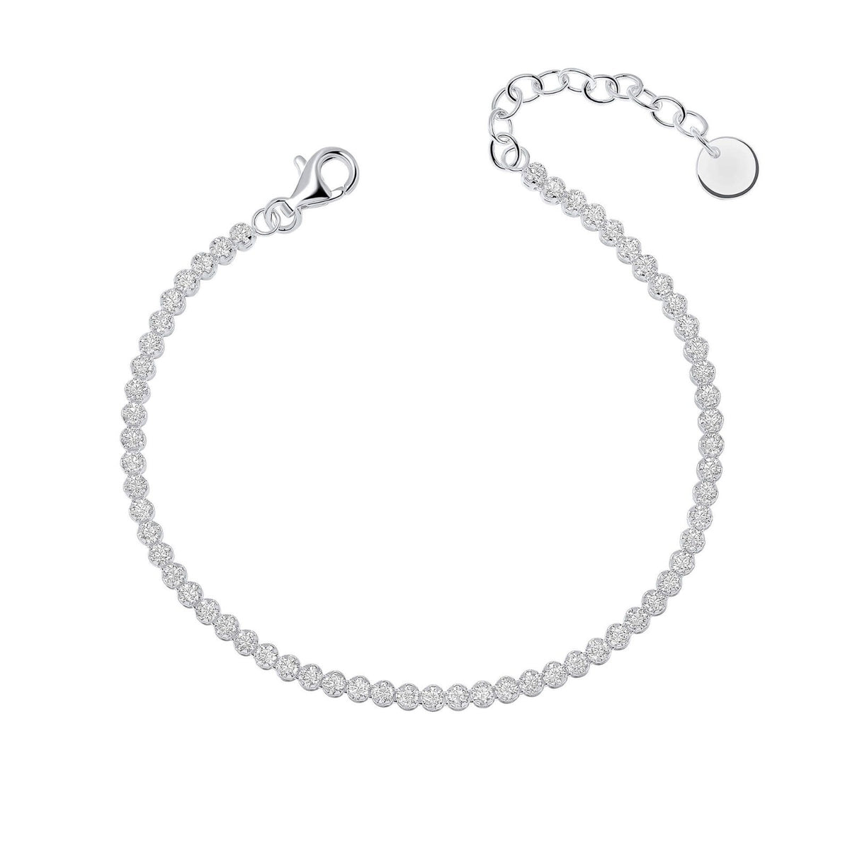 Zircon Cup Chain Bracelet Sterling Silver 925 Hallmarked Brand New Boxed