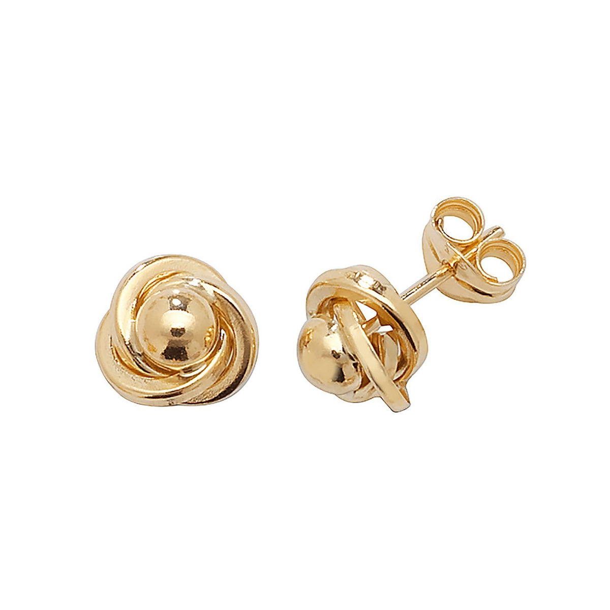 6mm Orbital Stud Earrings 9ct Yellow Gold 375 Hallmarked Brand New Boxed