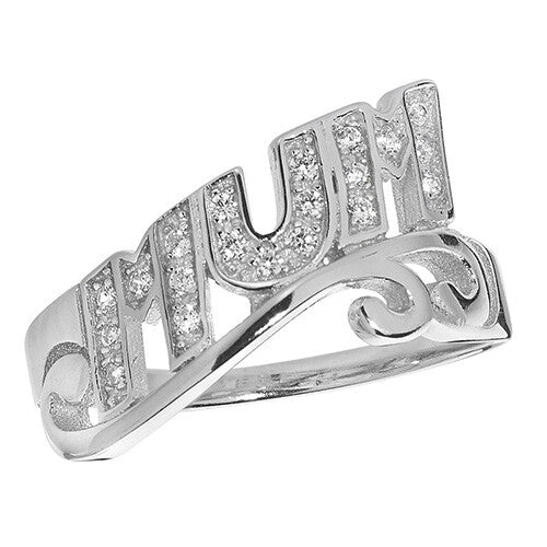 Mum Ring Gemstone Sterling Silver 925 Hallmarked Size M - T British Made