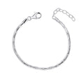 Organic Heavyweight Snake Bracelet British Made 925 Hallmark Brand New 17 - 22cm