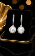 Natural Pearl Hoop Earrings Sterling Silver 925 Hallmarked Brand New Boxed