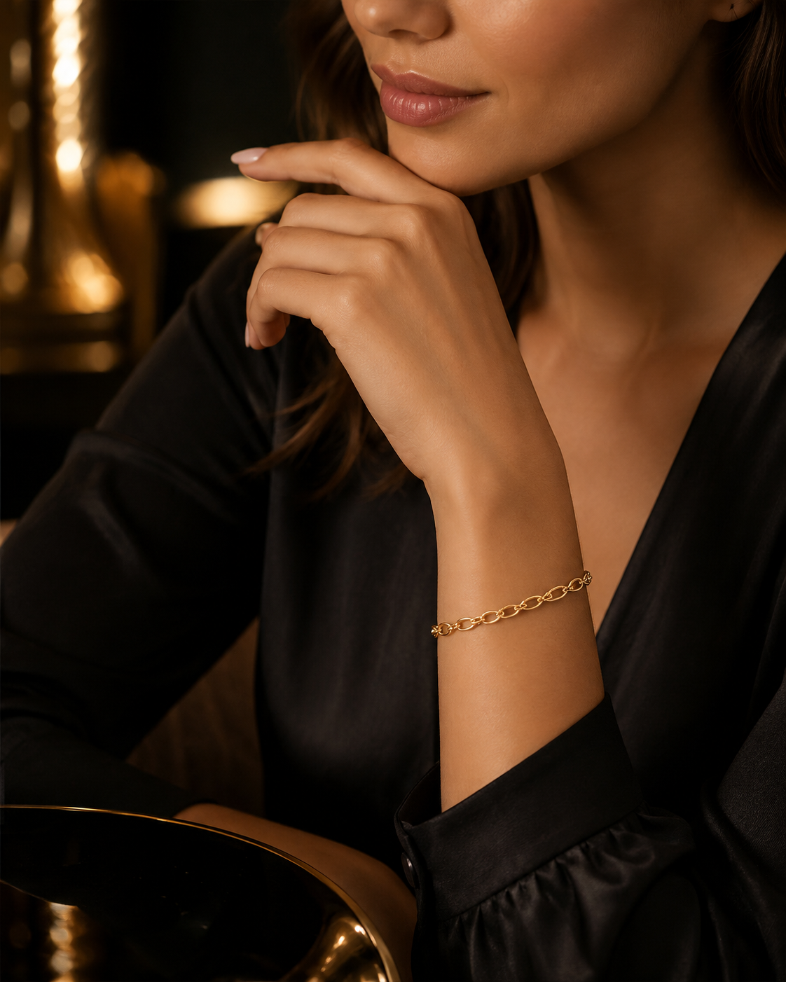 Oval Link Twist Bracelet 9ct Yellow Gold 375 Hallmarked British Made Brand New