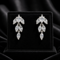Marquise Zircon Drop Earrings Sterling Silver 925 Hallmarked Brand New Boxed