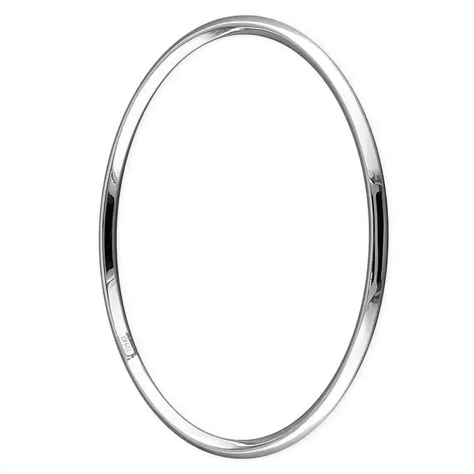 Tapered Hollow Bangle Sterling Silver 925 Hallmarked British Made Brand New