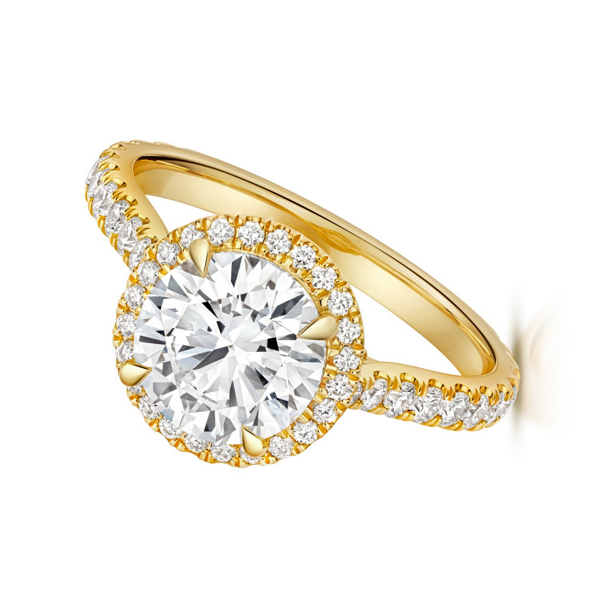 61 Lab-Grown Diamond Engagement Ring 18ct Yellow Gold Hallmarked Sizes J - Q