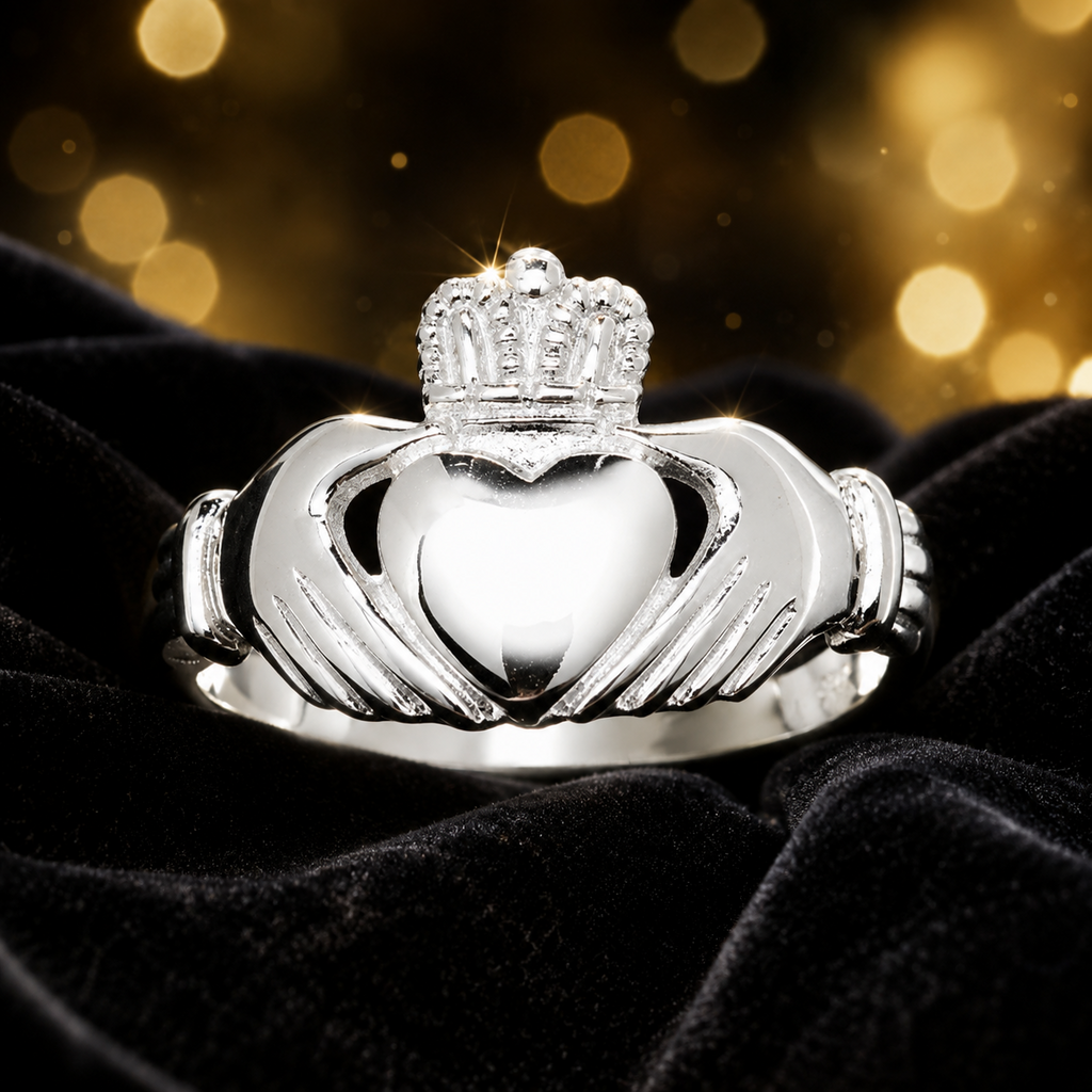Sterling Silver Ring Claddagh 925 Hallmarked Size K - U British Made