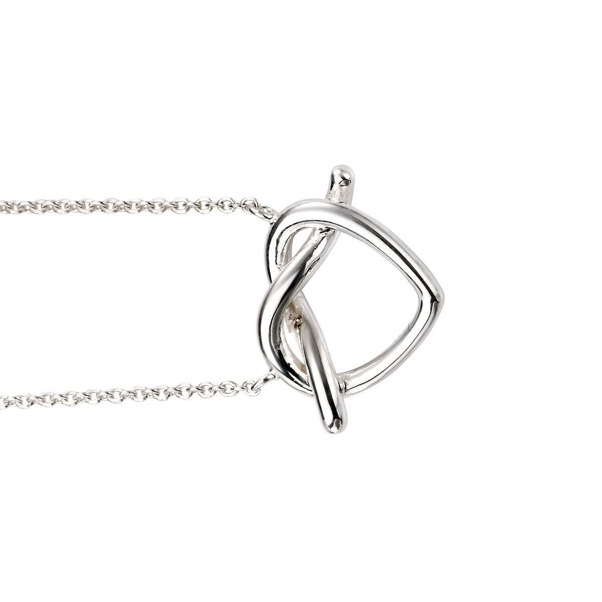 Pretzel Heart Necklace Sterling Silver 925 Hallmarked British Made Brand New
