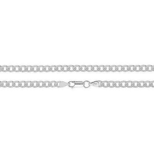 Men's Sterling Silver Bracelet Curb Link British Made 925 Hallmark 8" Weight 6g