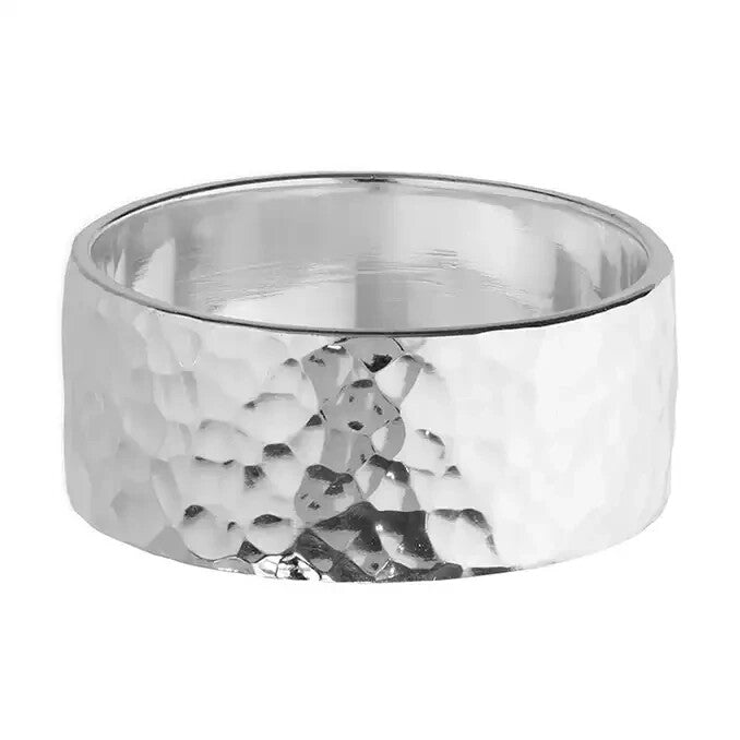 Mens 8mm Curve Heavy Band Ring 925 Hallmarked British Made Sizes P - Z