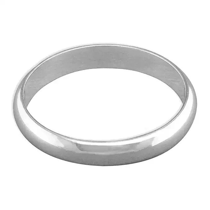 Mens 4mm Heavy Band Ring 925 Hallmarked British Made Sizes J - Z
