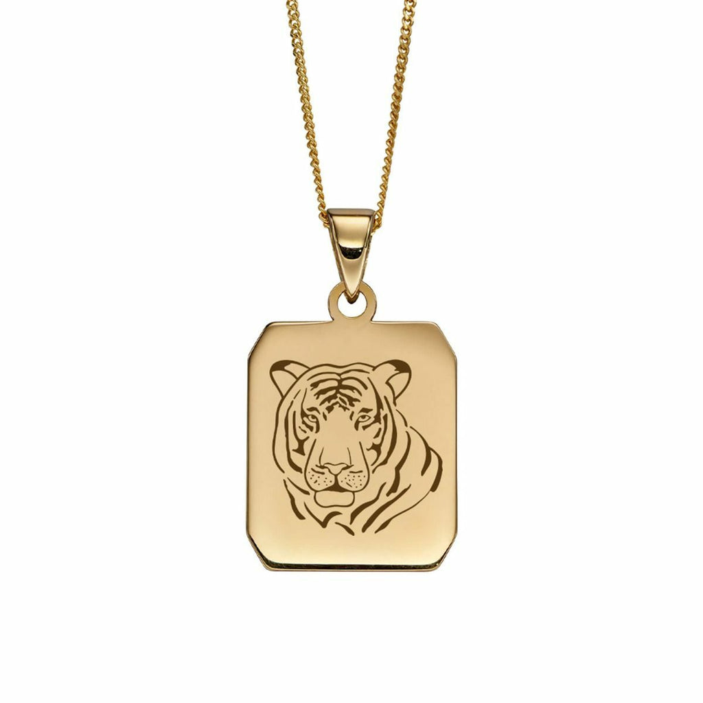 9ct Gold Dog Tag Pendant 375 Hallmarked (Free Engraving) British Made