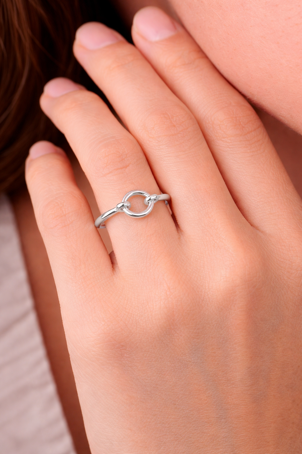 Ladies Open Circle Ring 925 Hallmarked British Made Sizes K - S