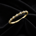 7 Stone Bobble Ring 9ct Yellow Gold Hallmarked Sizes J - T British Made