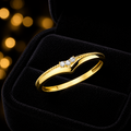 3 Stone Wishbone Ring 9ct Yellow Gold Hallmarked Sizes J - T  British Made