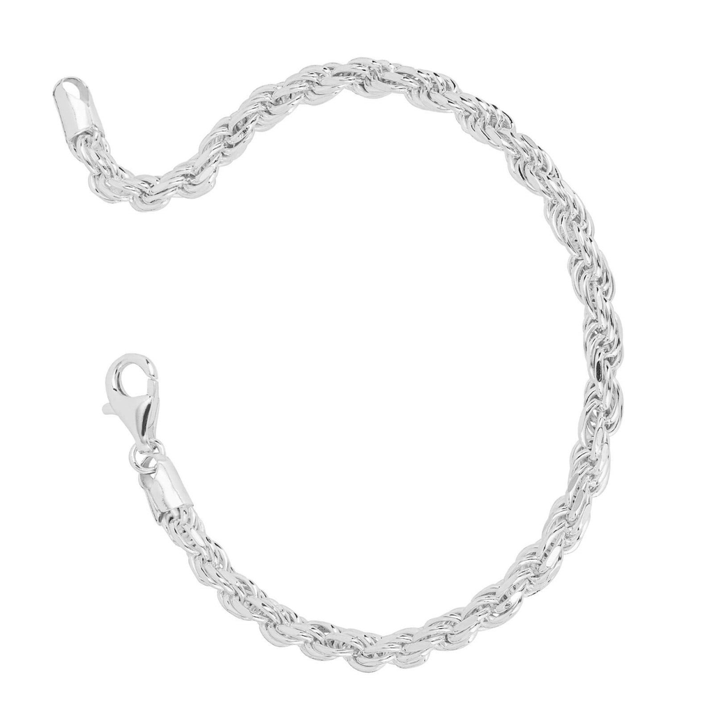 DC Rope Chain Bracelet Sterling Silver 925 Hallmarked Brand New Boxed